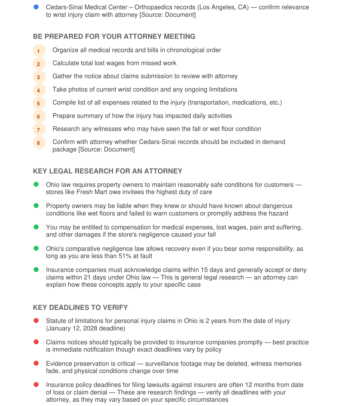 Sample case Summary preview, page 2 of 3